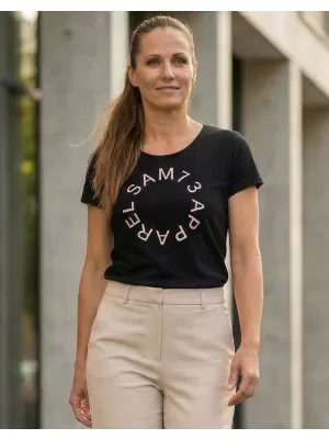 Ženska majica s kratkimi rokavi SAM 73 ARIAS WT 825 ČRN
