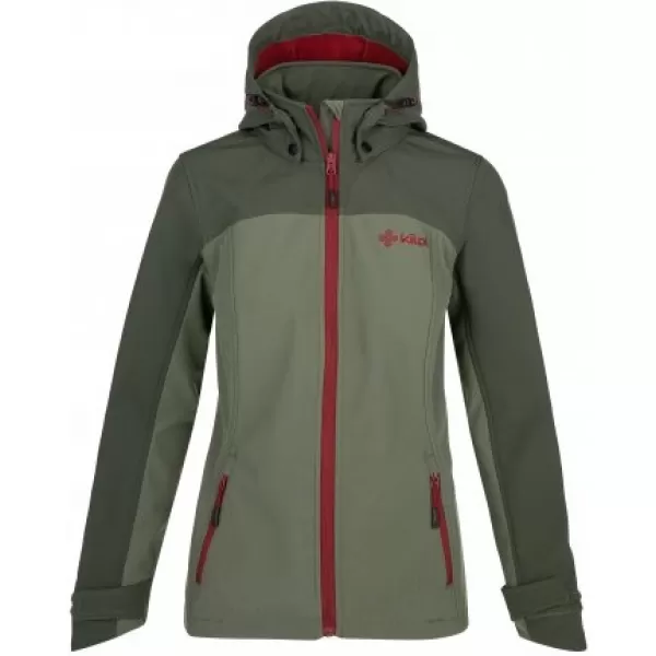  Ženska softshell jakna KILPI RAVIA-W QL0001KI KAKI 