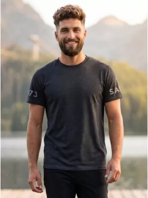 Moška T -majica s kratkimi rokavi SAM 73 MATTHEW MT 779 ČRN