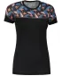 Ženska termo majica SENSOR MERINO IMPRESS 21100008 ČRNA/FLORAL