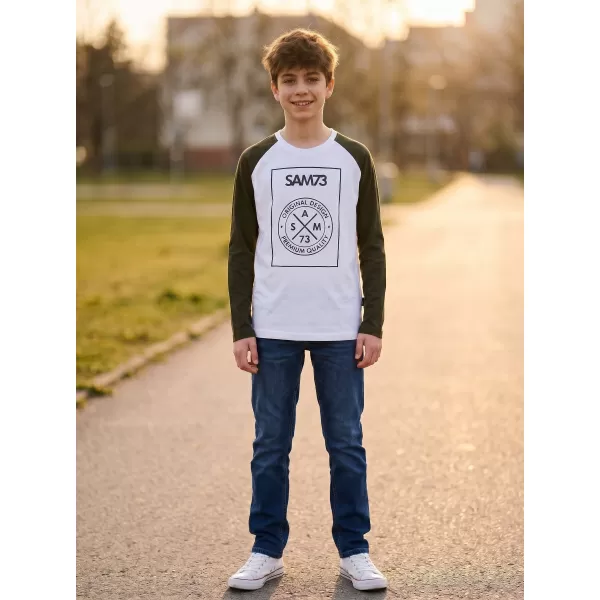  Fant t -majica z dolgimi rokavi SAM 73 JACK BT 553 BELA 