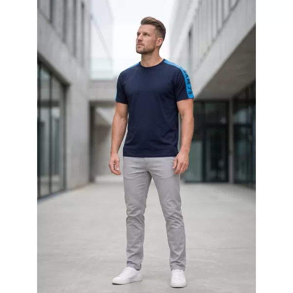  Moška T -majica s kratkimi rokavi SAM 73 BONO MT 782 TEMNO MODRA 