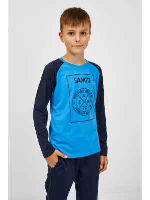 Fant T -majica z dolgimi rokavi SAM 73 JACK BT 553 SVETLO MODRA