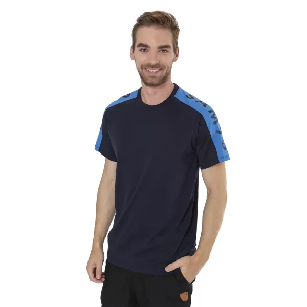  Moška T -majica s kratkimi rokavi SAM 73 BONO MT 782 TEMNO MODRA 