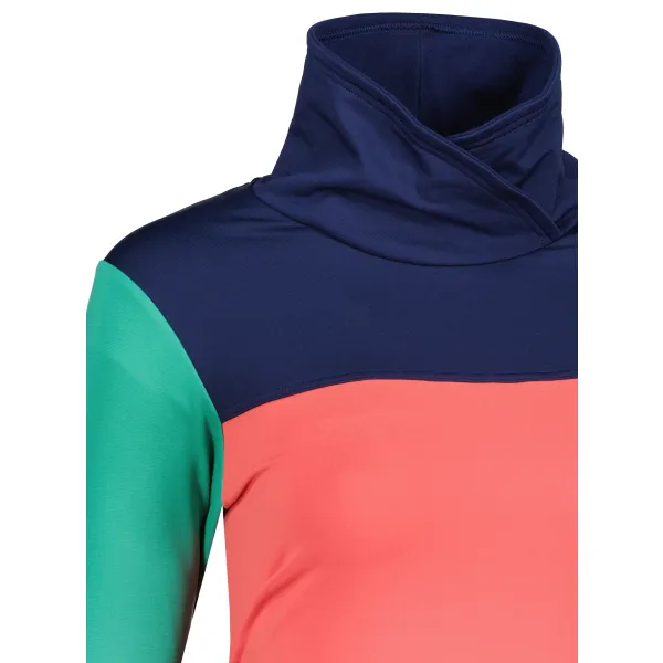  Ženska funkcijska jopa SENSOR COOLMAX THERMO 20200051 KORALNA/SEA GREEN/DEEP BLUE 