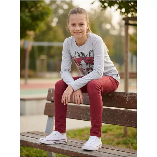  Dekliška majica z dolgimi rokavi SAM 73 AGNES GT 555 SVETLO SIVA 