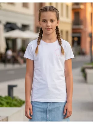 Dekliška majica s kratkimi rokavi SAM 73 LEONI GT 553 BELA