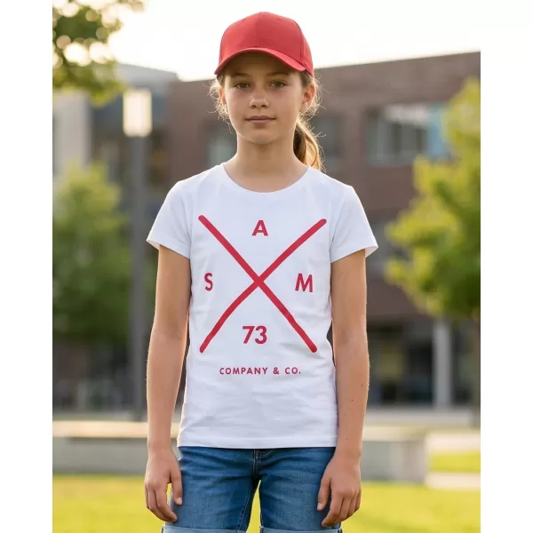  Dekliška majica s kratkimi rokavi SAM 73 CAROLINE GT 554 BELA 
