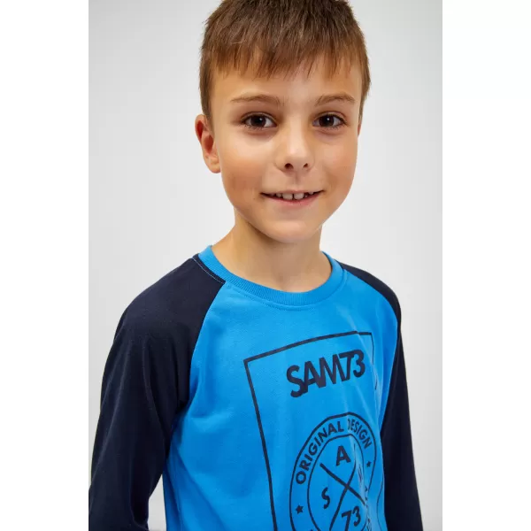  Fant T -majica z dolgimi rokavi SAM 73 JACK BT 553 SVETLO MODRA 