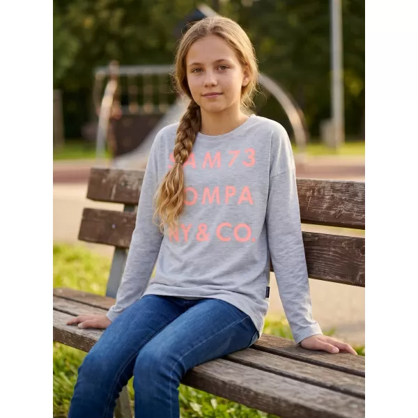  Dekliška majica z dolgimi rokavi SAM 73 KAT GT 557 SVETLO SIVA 