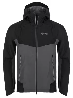 Moška hardshell jakna KILPI HURRICANE-M QM0109KI TEMNO SIVA