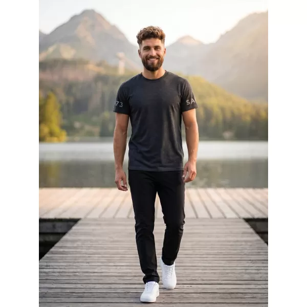  Moška T -majica s kratkimi rokavi SAM 73 MATTHEW MT 779 ČRN 