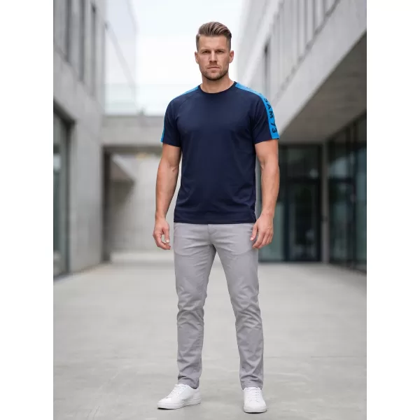  Moška T -majica s kratkimi rokavi SAM 73 BONO MT 782 TEMNO MODRA 