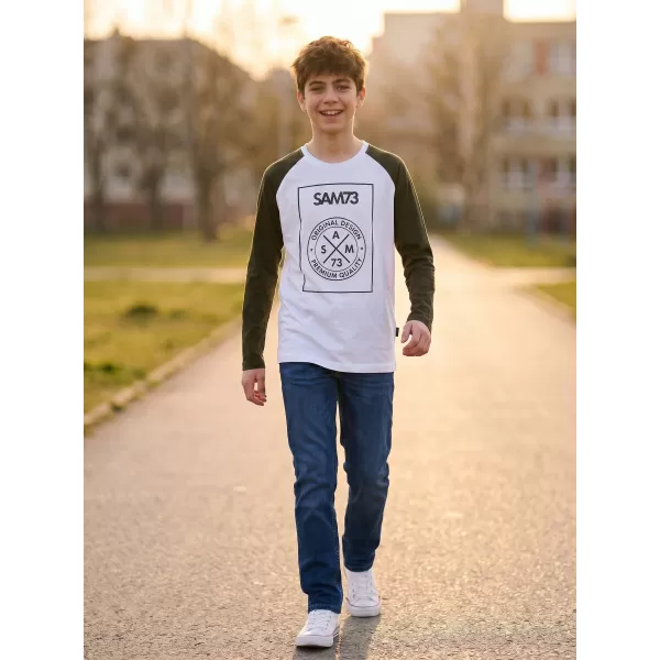  Fant t -majica z dolgimi rokavi SAM 73 JACK BT 553 BELA 
