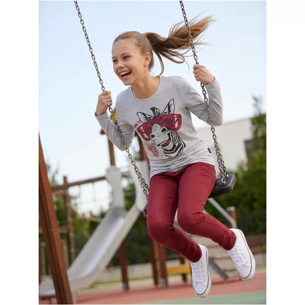  Dekliška majica z dolgimi rokavi SAM 73 AGNES GT 555 SVETLO SIVA 