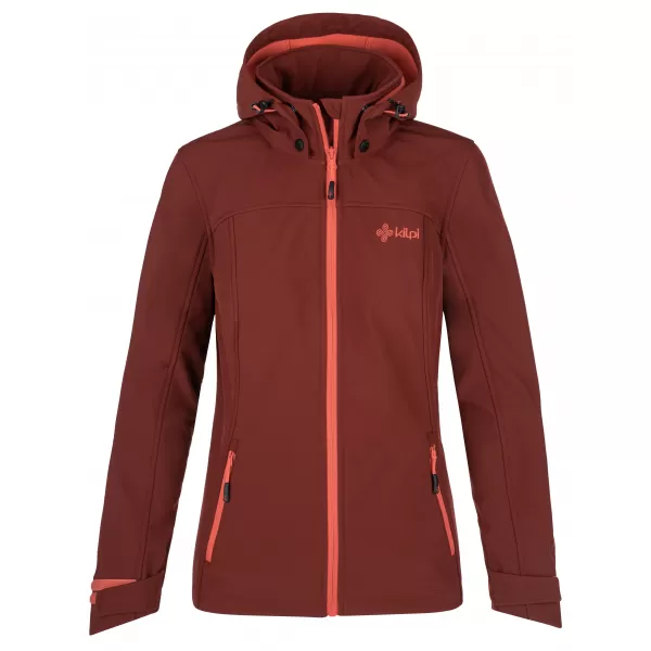 Ženska softshell jakna KILPI RAVIA-W PL0035KI TEMNO RDEČA 