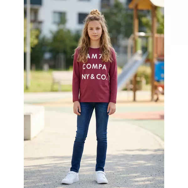  Dekliška majica z dolgimi rokavi SAM 73 KAT GT 557 TEMNO ROZA 