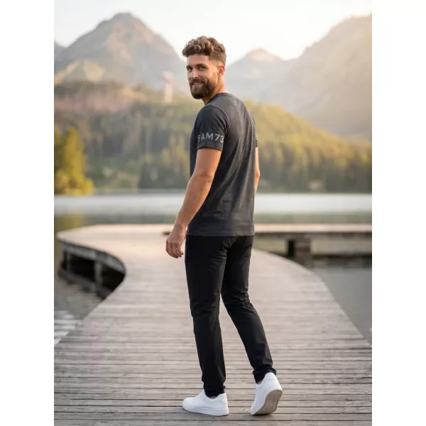  Moška T -majica s kratkimi rokavi SAM 73 MATTHEW MT 779 ČRN 