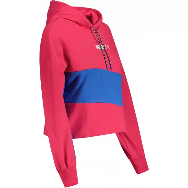  Ženski kratki top pulover PUMA INTL HOODIE TR 531649-14 RDEČA PESA VIJOLIČNA 