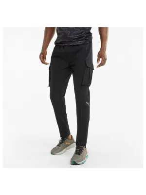 Moške trenirke PUMA RUN WOVEN CARGO PANT M 520864-01 ČRNA PUMA
