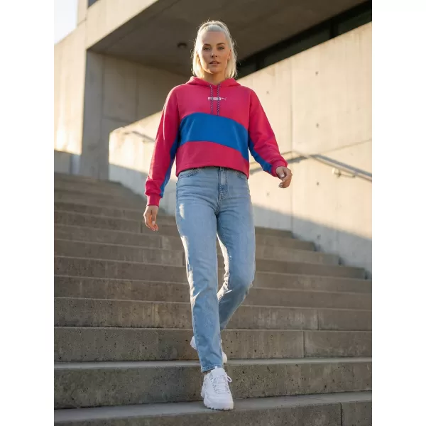  Ženski kratki top pulover PUMA INTL HOODIE TR 531649-14 RDEČA PESA VIJOLIČNA 