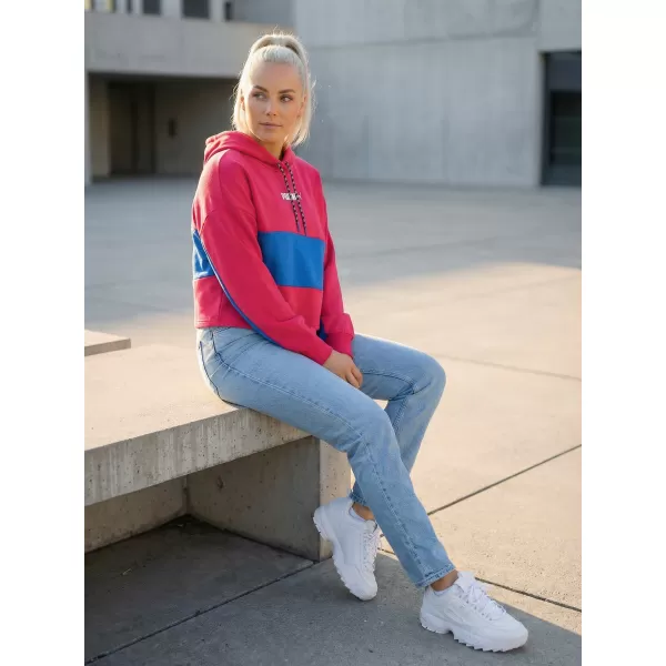  Ženski kratki top pulover PUMA INTL HOODIE TR 531649-14 RDEČA PESA VIJOLIČNA 