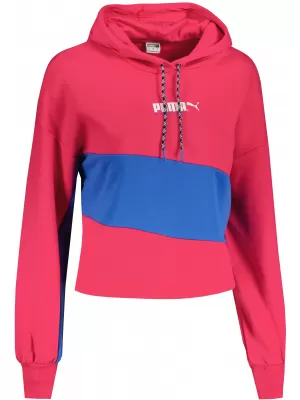Ženski kratki top pulover PUMA INTL HOODIE TR 531649-14 RDEČA PESA VIJOLIČNA