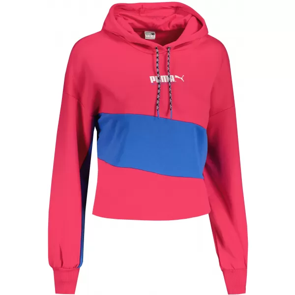  Ženski kratki top pulover PUMA INTL HOODIE TR 531649-14 RDEČA PESA VIJOLIČNA 