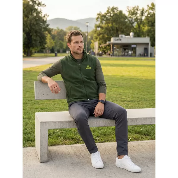  Moški brezrokavnik iz flisa ALTISPORT ALM006518 STEKLENICA ZELENA 