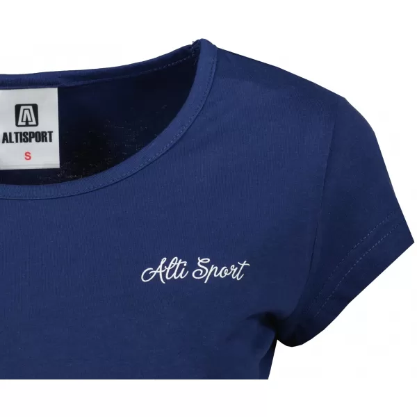  Dámské triko ALTISPORT CARRYOVER ALW134122 PŮLNOČNÍ MODRÁ/ZLATÁ 