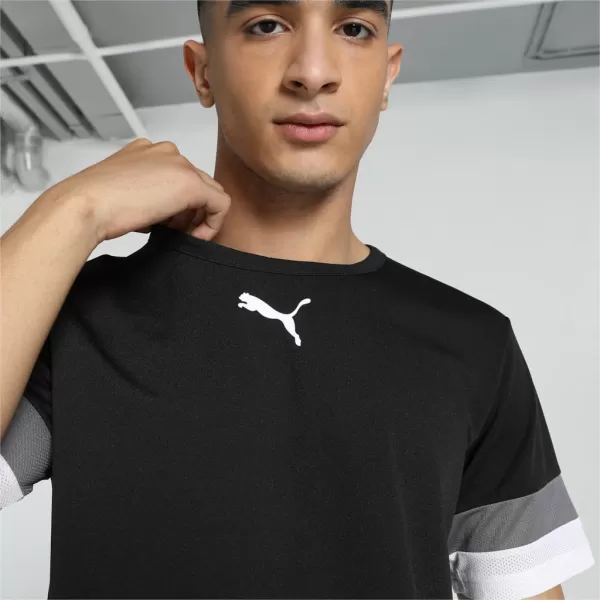 Moška funkcionalna majica PUMA TEAMRISE JERSEY 704932-03 PUMA ČRNA/DIMNA BISER/PUMA BELA 