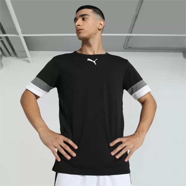  Moška funkcionalna majica PUMA TEAMRISE JERSEY 704932-03 PUMA ČRNA/DIMNA BISER/PUMA BELA 