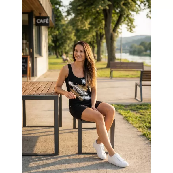  Ženski brezrokavnik ALTISPORT CARRYOVER ALW112136 ČRNA IN ZLATA 