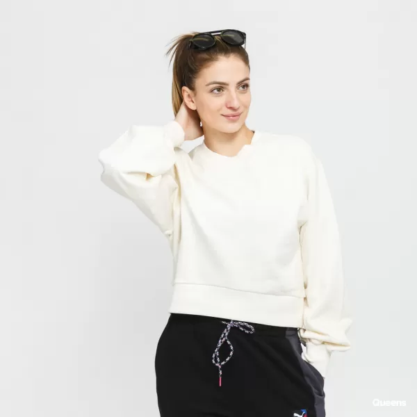  Ženski kratki top pulover PUMA CLASSICS PUFF SLEEVE CREW 531616-73 SLONOKOŠČENI SIJAJ 