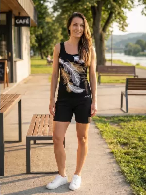 Ženski brezrokavnik ALTISPORT CARRYOVER ALW112136 ČRNA IN ZLATA