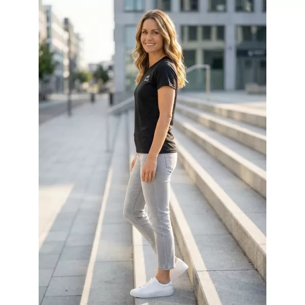  Ženska funkcionalna majica ALTISPORT ALW056140 ČRNO IN BELO 