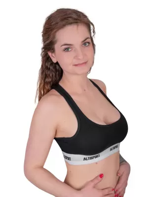 Ženski nedrček ALTISPORT DAKA LUNX085 ČRNOBELA