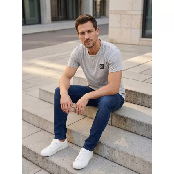  Moška majica s kratkimi rokavi SAM 73 GIDEON MT 804 SVETLO SIVA 