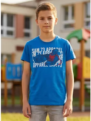 Fant t -majica s kratkimi rokavi SAM 73 PETER BT 562 SVETLO MODRA