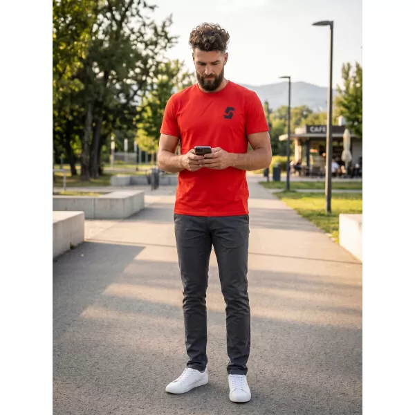  Moška majica s kratkimi rokavi SAM 73 DOUGALL MT 801 RDEČA 