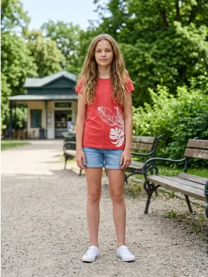 Dekliška majica s kratkimi rokavi SAM 73 STEPHANIE GT 562 SVETLO ROZA
