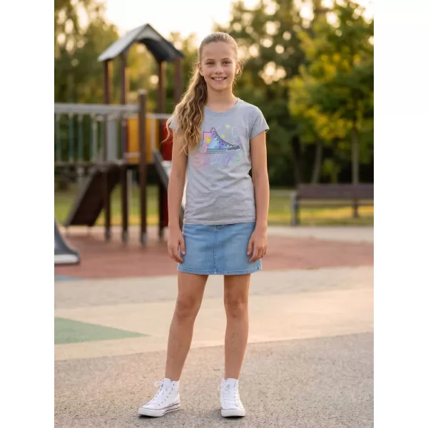  Dekliška majica s kratkimi rokavi SAM 73 URSULA GT 563 SVETLO SIVA 