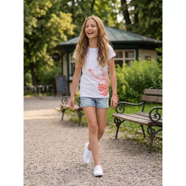  Dekliška majica s kratkimi rokavi SAM 73 STEPHANIE GT 562 BELA 