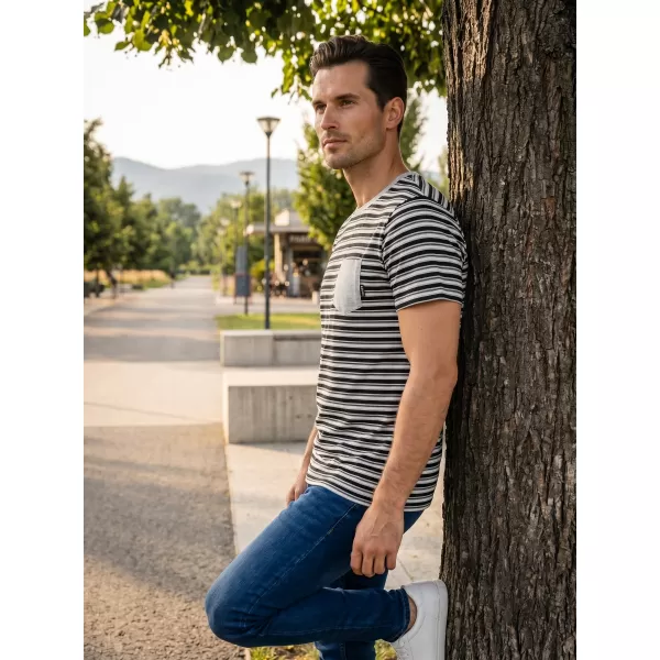  Moška majica s kratkimi rokavi SAM 73 MARTIN MT 794 SVETLO SIVA 