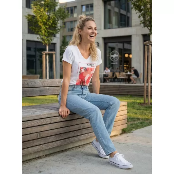  Ženska majica s kratkimi rokavi SAM 73 ILDA WT 855 BELA 