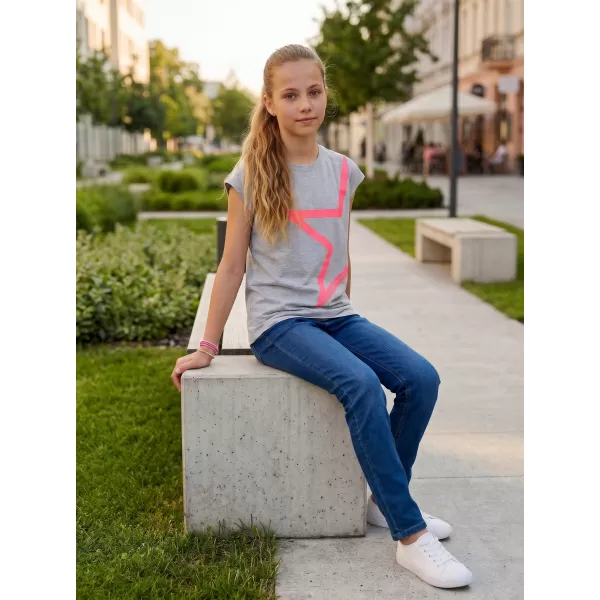  Dekliška majica s kratkimi rokavi SAM 73 KATHERINE GT 559 SVETLO SIVA 
