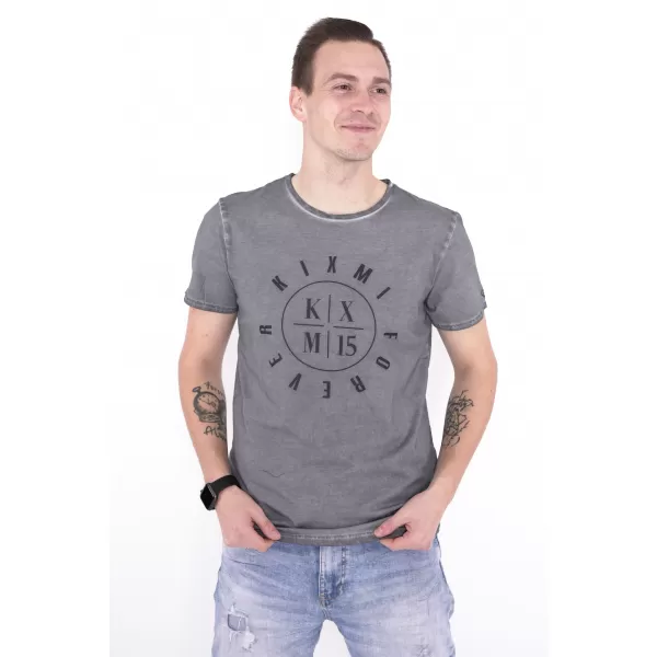  Moška majica s kratkimi rokavi KIXMI NADIR SIVA 