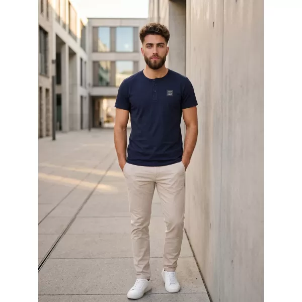  Moška majica s kratkimi rokavi SAM 73 GIDEON MT 804 TEMNO MODRA 