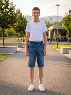 Fantovske kratke hlače SAM 73 VICTOR BS 536 SVETLO DENIM
