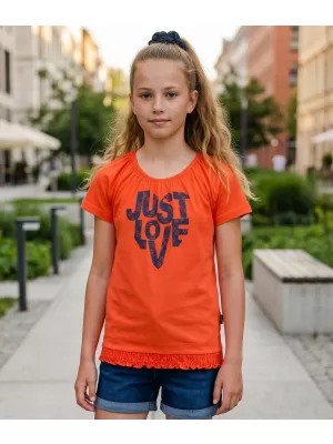 Dekliška majica s kratkimi rokavi SAM 73 JAYLENE GT 565 SVETLO ORANŽNA